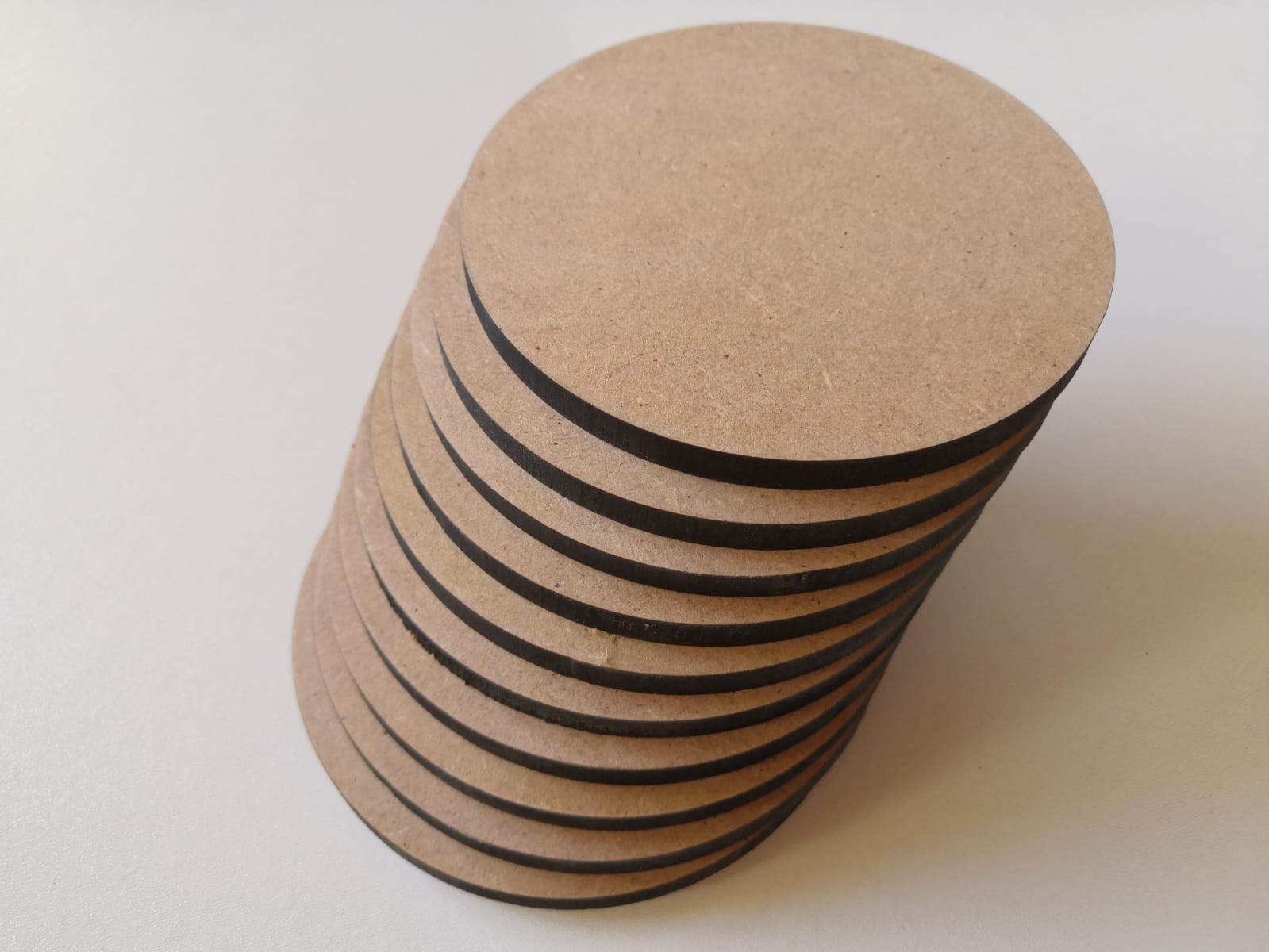 10 CM Round 6mm MDF Coasters Pack of 10